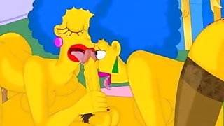 Homer screws Patty and Selma 